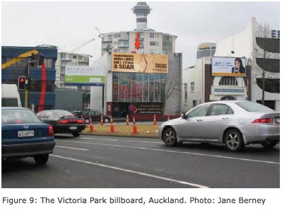 Figure 9: The Victoria Park billboard, Auckland. Photo: Jane Berney