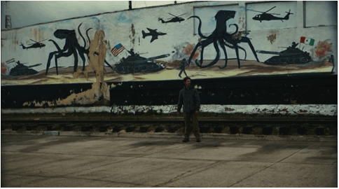Mural created in Photoshop and composited with After Effects – Monsters