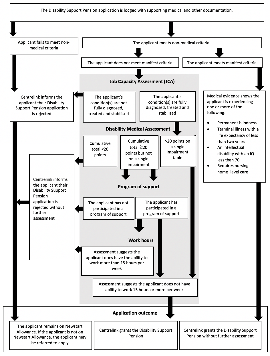Figure 1. Disability Support Pension claim assessment process