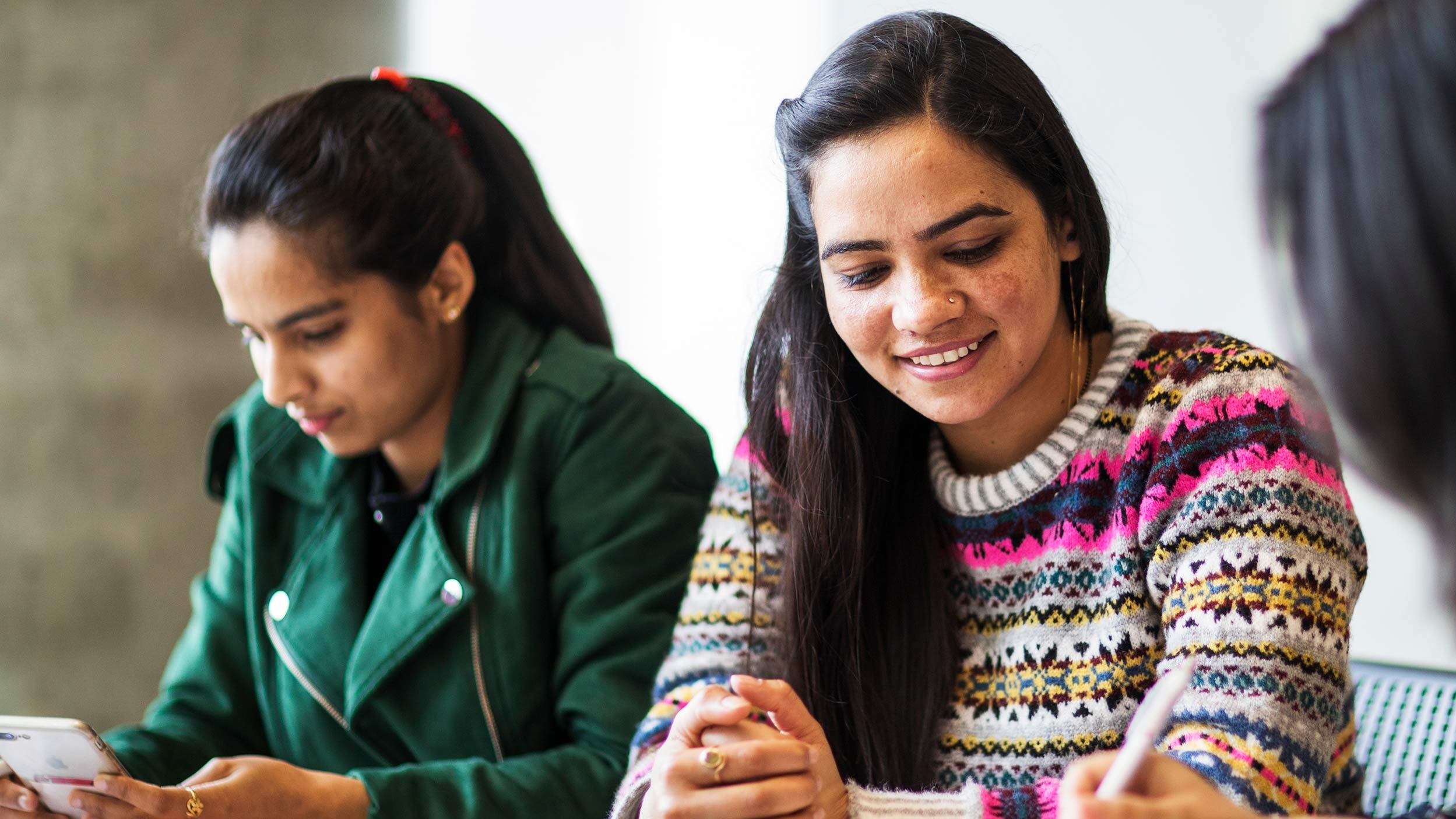 Two female students