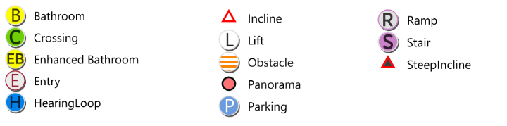 Accessibility Maps Legend